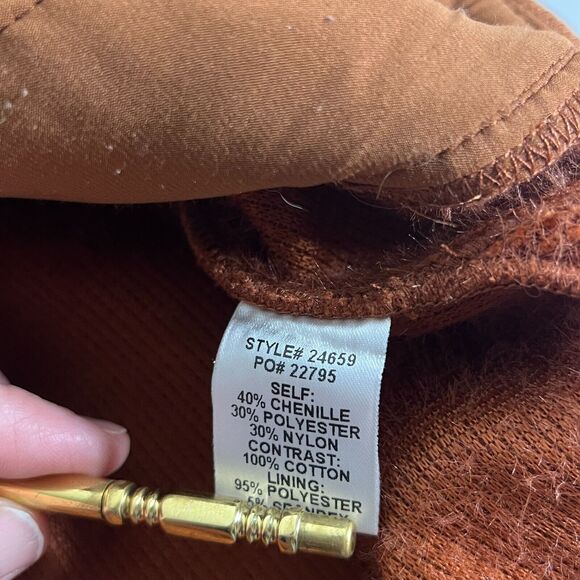 Skies are Blue Size Medium Cardigan Sweater Rust 3 Button Longline‎ Pockets - Picture 9 of 10